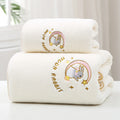 Wholesale Thick Coral Fleece Bath Towel for Women, Super Absorbent Adult Bath Towel, Soft Plush Non-Cotton Beach Towel, Embroidered Moon Rabbit Luxury Bath Towel
